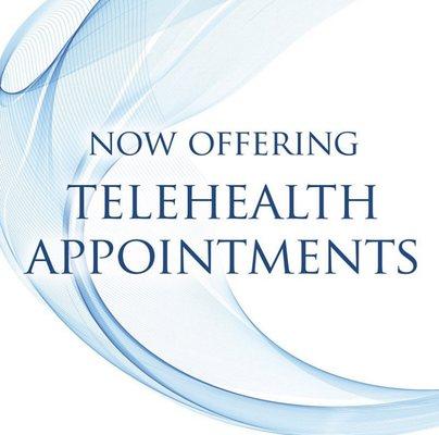 Now offering telehealth appointments. We are here for you!