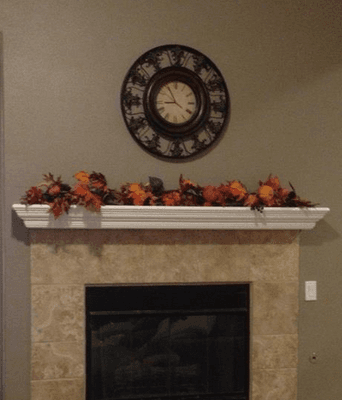 Finished project - New mantel above the fireplace.