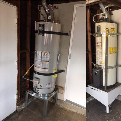 50 gal. Gas water heater done right and up to code