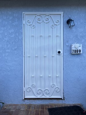 Home entrance custom screen door