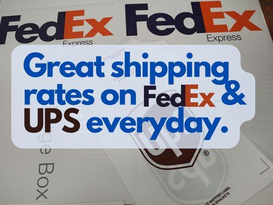 We have great rates on FedEx and UPS shipping everyday.