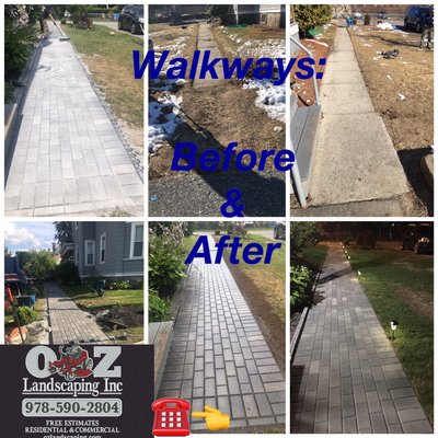 OZ Landscaping can make your walkways look awesome. -Free Estimates!