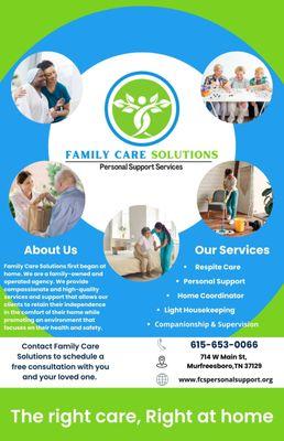 Family Care Solutions
Flyer