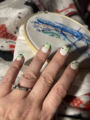 Love love love my St. Patrick's Day nails. Thank you my friends for always doing an amazing job and nailing  the looking I'm asking for.