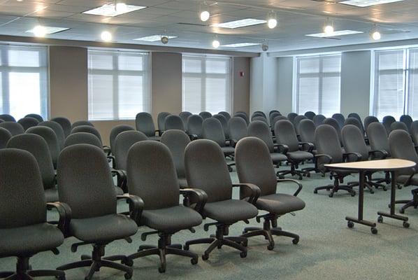 Our largest room, Wilmington (1800 Sq. Ft.) set up in a theater style.