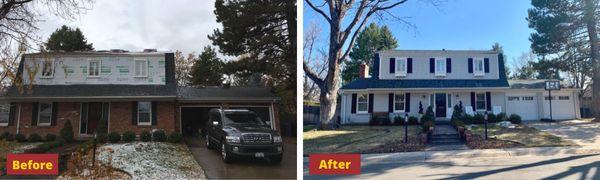 New siding and roof