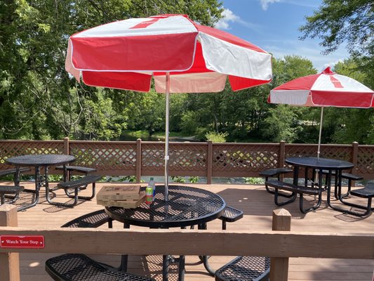 What a lovely deck overlooking the water!