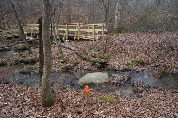 New bridge for the orange trail (not on the map).