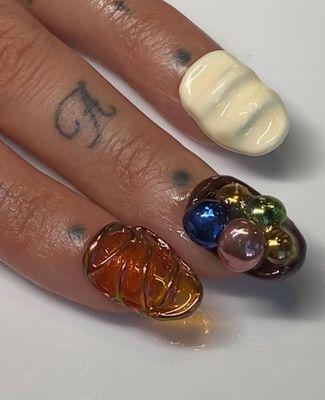 Nail Artist: LESLY - Apres gel x with 3D art