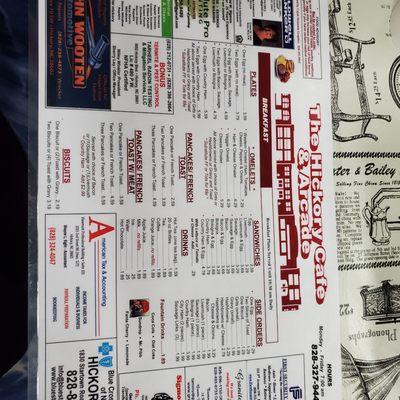 The menu