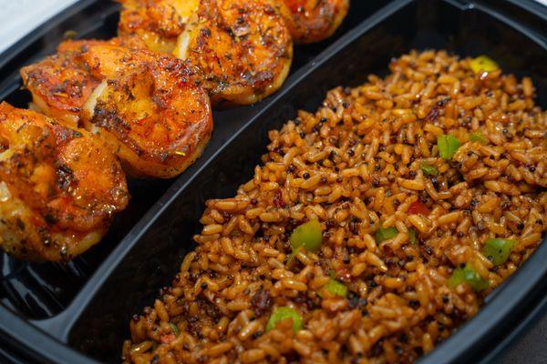 Embark on a flavor-packed adventure with our Spanish Rice and Shrimp--a delightful fusion of Mediterranean and coastal vibes.