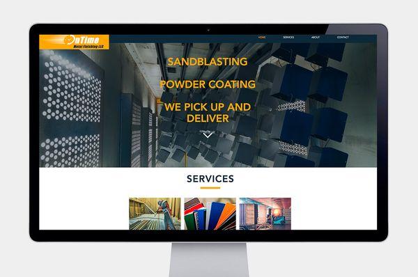 Website design for On-Time metal finishing