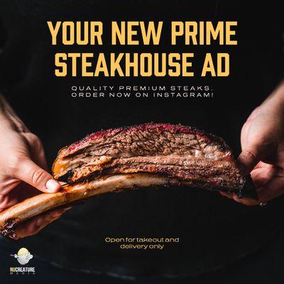 Instagram Post Design: Prime Steakhouse