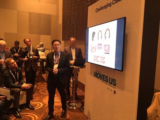 Dr. Shen presented treatment of difficult Invisalign cases at the Invisalign Summit, Las Vegas 2016