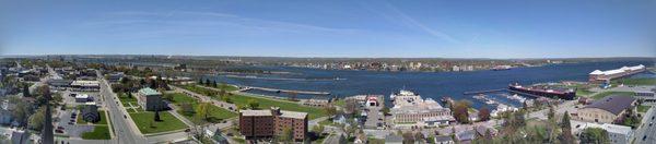 Locks to power house panorama picture.