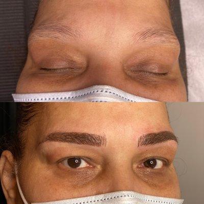 Before and after Microblading!