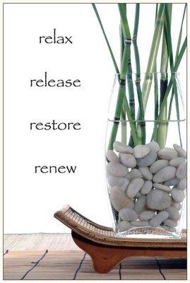 4 R's of Massage - Relax, Release, Restore, Renew