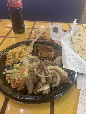 Fajita plate. Not very big considering the price.