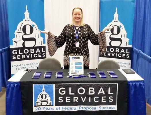 Courtney Fairchild at the Government Procurement Conference prepared to answer all GSA and contracting questions.