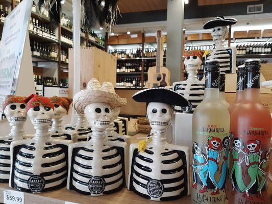 Skelly Tequila from Los Azulejos for Halloween.  Blanco, Reposado, Anejo