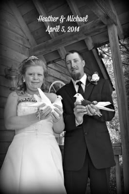 As a symbolic gesture to seal their marriage vows, wedding couples may chose to release doves as part of their wedding ceremony.