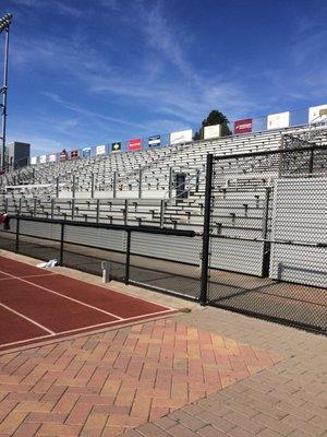 Bleachers look clean