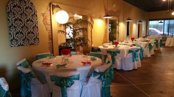 All set for a beautiful wedding reception!
 Visit our website at 1039broughton.com for more pictures and info!