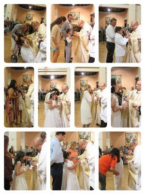 Children with special needs received First Communion.