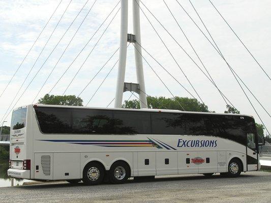 We can travel from Ohio and Indiana to anywhere in the United States in safety and comfort on our motorcoaches.