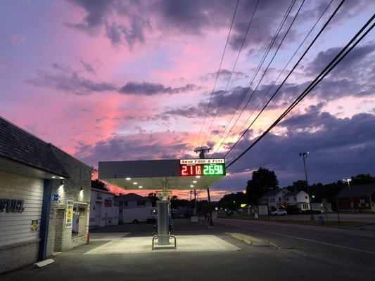 Sunset and gas prices