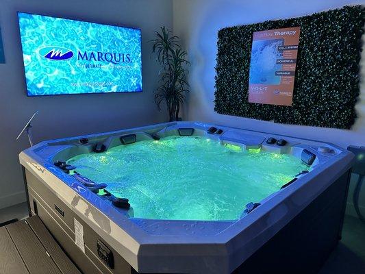 Marquis Vector21 Series hot tub. This is a model v94 tub. Come check it out in our showroom.