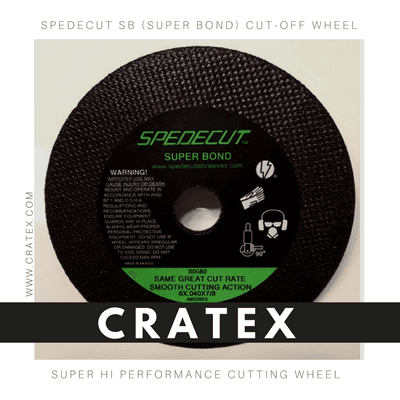 CRATEX Type 1 double reinforced shellac cut-off wheel