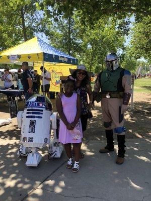 The niece and I with Star Wars characters 05/01/22