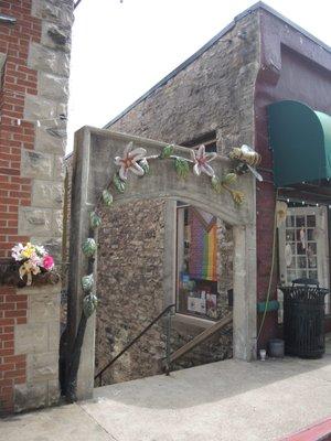 Top of "Staircase UP" and exterior of Sugar and Spite