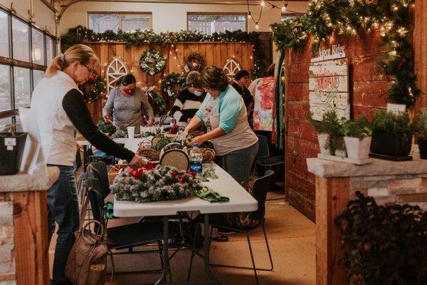 Christmas Wreath Event at The Plant Shop at Aspen Ridge!