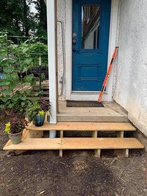 Outdoor stair build