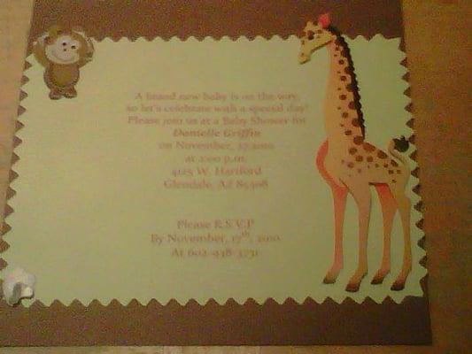 Custome Baby Shower Invitations