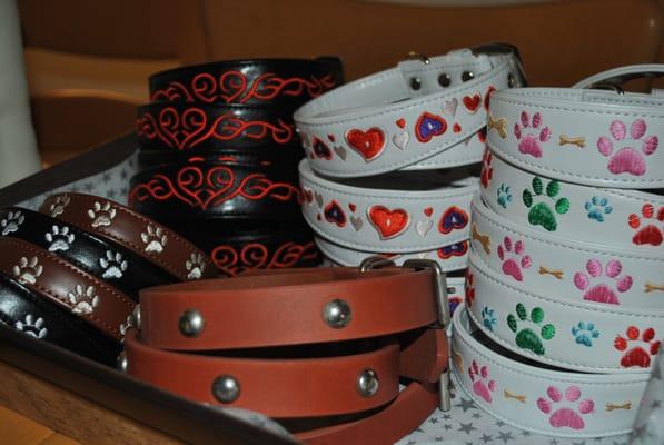 a sample of our leather collar- P & D NYC