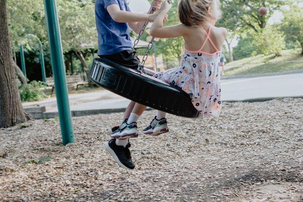 Our sitters LOVE the outdoors and will always take your little ones for outside playtime over screen time.