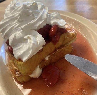 Stuffed strawberry French toast