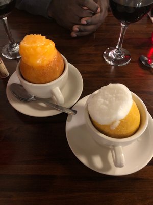 Lemon and orange sorbet