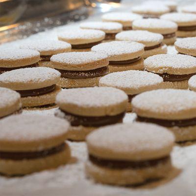 Mini Alfajores filled with Dulce de Leche.