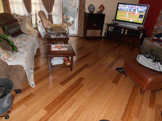 new bamboo hardwood floor installation