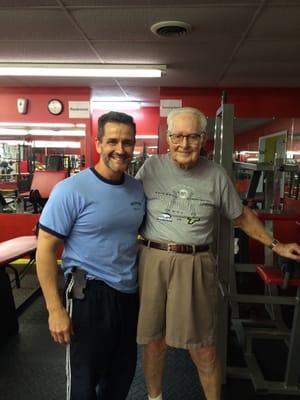 My oldest active member at Valley Athletic Club. This was on Mr Adams 89th birthday