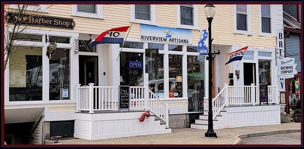 Riverview Artisans storefront in Bristol's Central Square