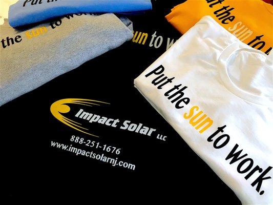 Impact Solar LLC. Silkscreen print.