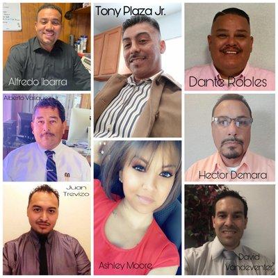 Our Sales Staff...
 Main Store: Alfredo, Alberto & Juan
 Foothills Store: Dante, Hector, &David
 Marketing/Social Media: Tony Jr. and Ashley