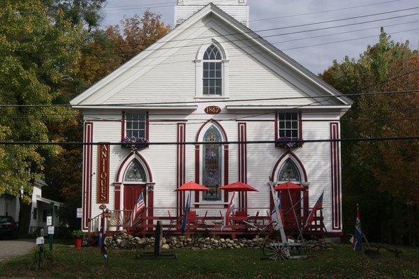 We added a beautiful deck to enjoy a sandwich or salad during July and August, or a free hot cup of coffee anytime!