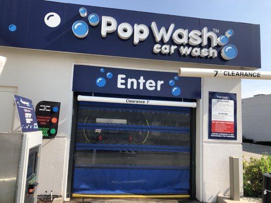 Car wash entrance