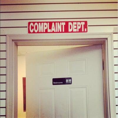 This Mobil Mart has its very own complaint department, but I have no complaints about this place.